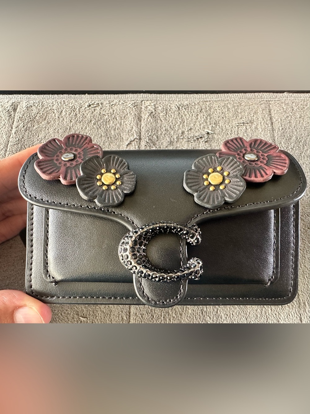 Coach Tabby 12 with C crystal- customized